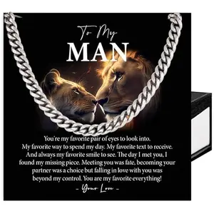 , To My Man Necklaces, Birthday Valentine Anniversary Gift, Valentine's Idea For Him, Boyfriend Necklace, Gifts For Boyfriend, Valentine's Day For Him, Present for Future Husband