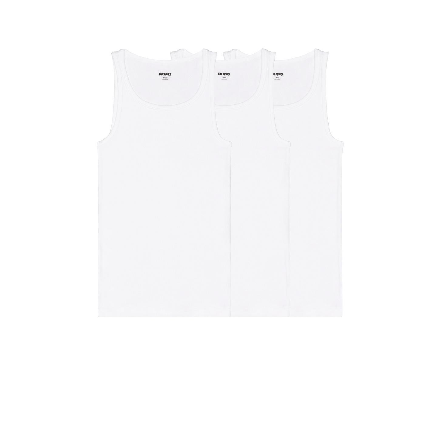 SKIMS Cotton Rib Tank 3-Pack in Onyx