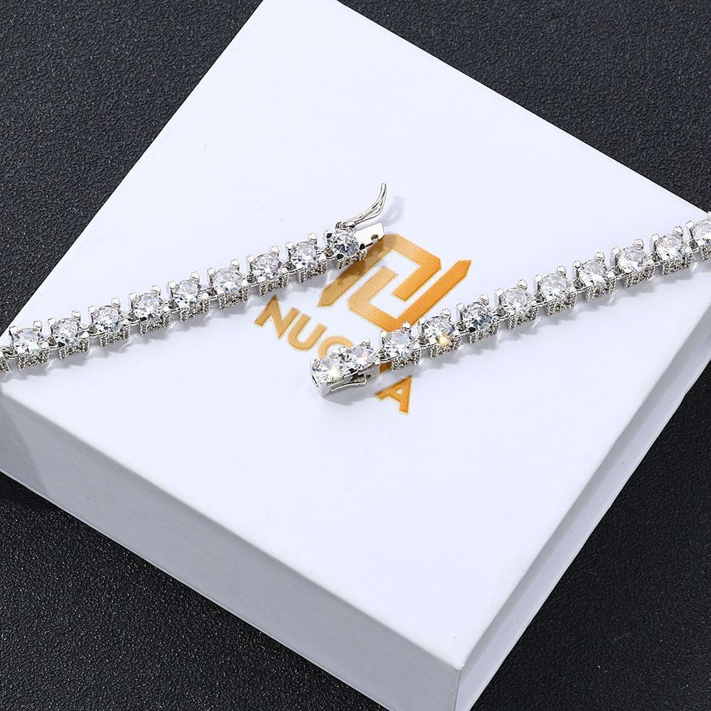 Fine Jewelry Hip Hop 925 Sterling Silver VVS Moissanite Diamond Cluster Tennis Chain Bracelet Necklace for Men Women Fine Jewelry Hip Hop 925 Sterling Silver VVS Moissanite Diamond Cluster Tennis Chain Bracelet Necklace for Men Women