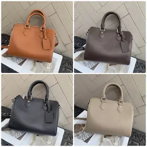 Signature Cowhide Leather Barrel Bag - Elegant Design with Multiple Colors Available