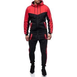 Marine Royal Track Suits for Men Set Full Zip Sweatsuit Outdoor Jogging Men Tracksuits