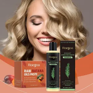 Hoegoa Rosemary Hydrolyzed Keratin Shampoo 100ml *2+BUY 2 GET 1 FREE hair mask - Deeply Reparative Cleanser with Rosemary Extract & Vitamin C for Strong Smooth Hair Caviar Care Set  |travel size Repair Hair Set Hyaluronic Acid Conditioner
