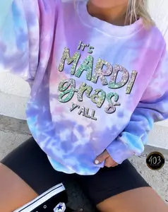 It's Mardi Grass Glitter Direct to Film Transfer