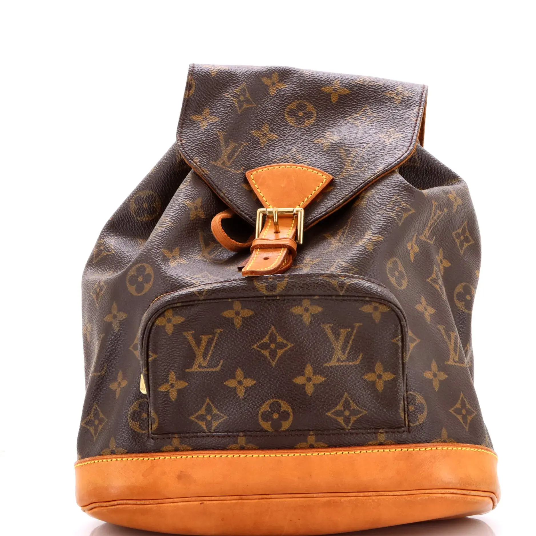 Pre-owned Louis Vuitton Canvas Coated Backpacks Vintage Montsouris Backpack Monogram Canvas MM by Rebag