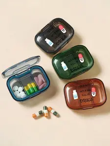 This practical pillbox, Vitamin organizer, Supplement organizer, features a medical-themed design with delicate patterns, making it suitable for everyday use, travel. It has a multi-compartment design to neatly organize different types of pills