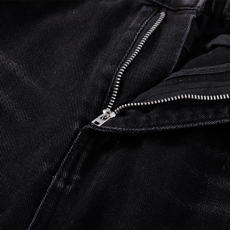 Men's Spring and Autumn Solid Color Vintage Washed Denim Pants, Loose Straight-Leg Workwear Casual Pants, Trendy New Floor-Length Jeans, Couple's Washed Wide-Leg Pants, Street Style Versatile Fashionable Men's Trousers, Men's Jeans Suitable for Everyday W