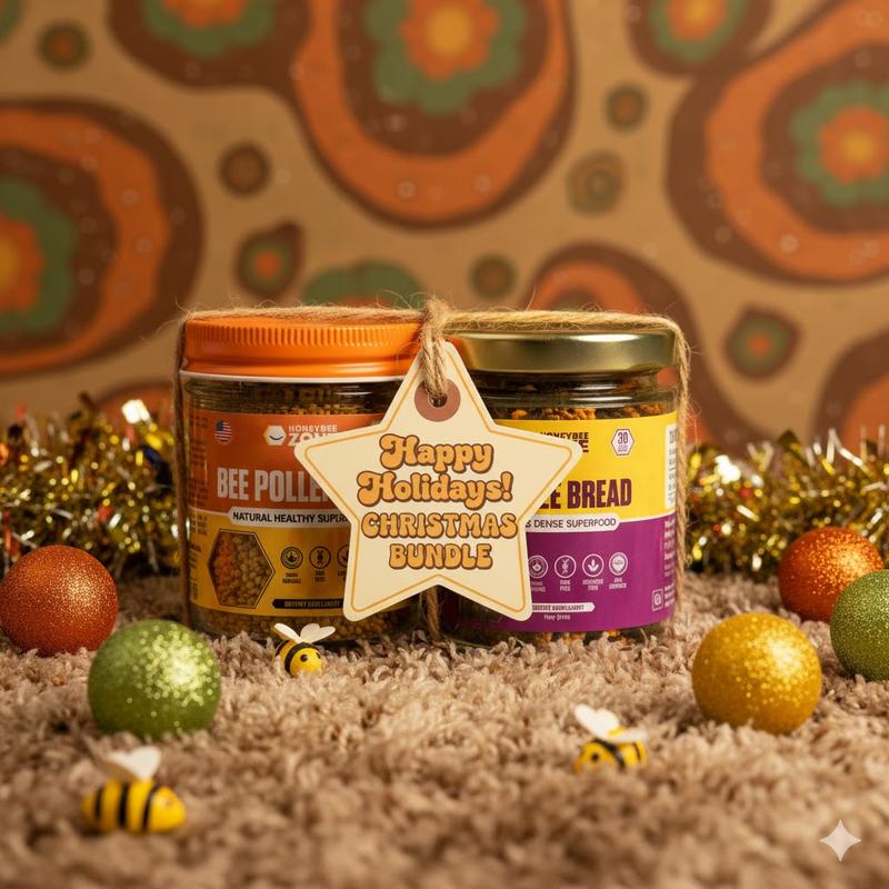 Honeybeezone Bee Bread & Bee Pollen Raw Granules - Natural Bee Supplement Bundle