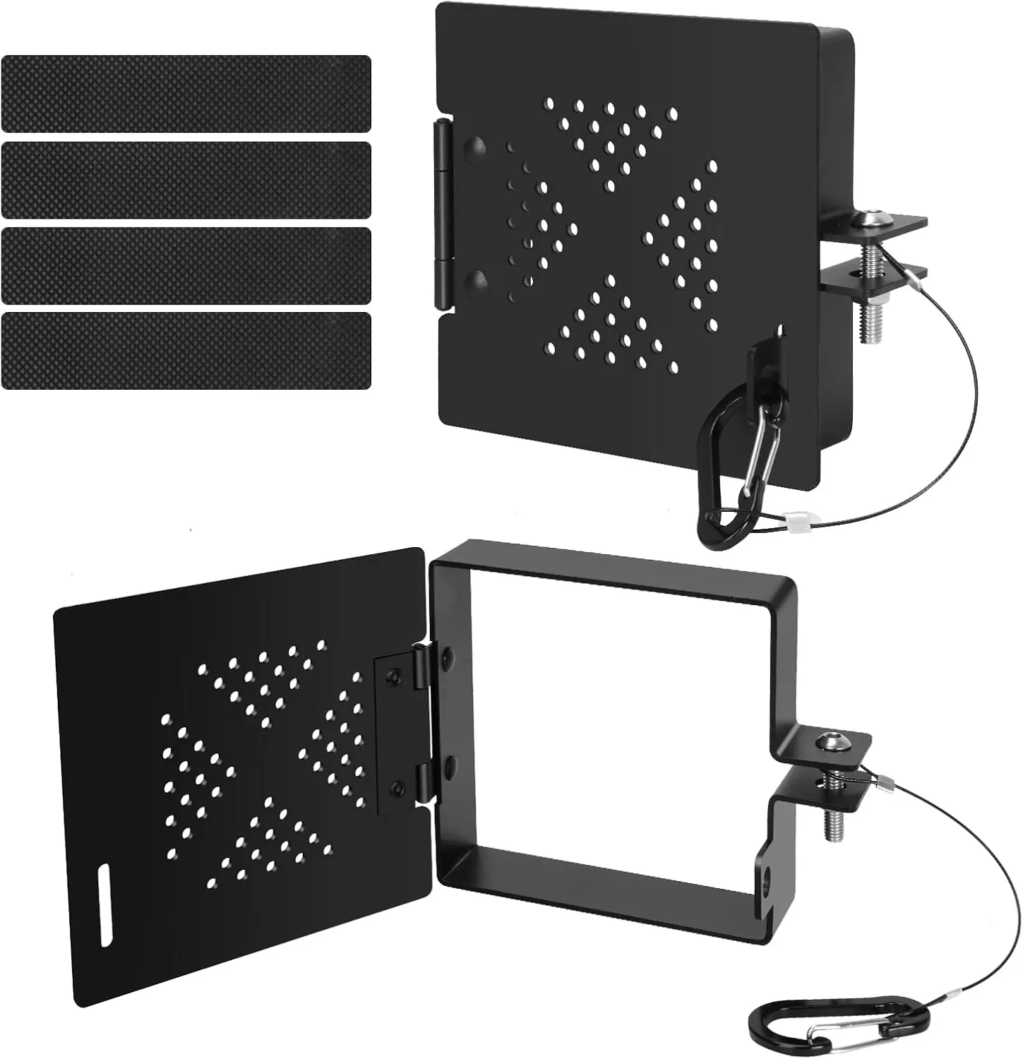 GJANSH 2 Pack Aluminum RV Bumper End Cap, RV Bumper Cap Cover Fits Standard 4-inch Square Camper Bumpers, with Vent Holes ，Secure Sewer Hose Storage, a Must-Have Accessory for RV Travel
