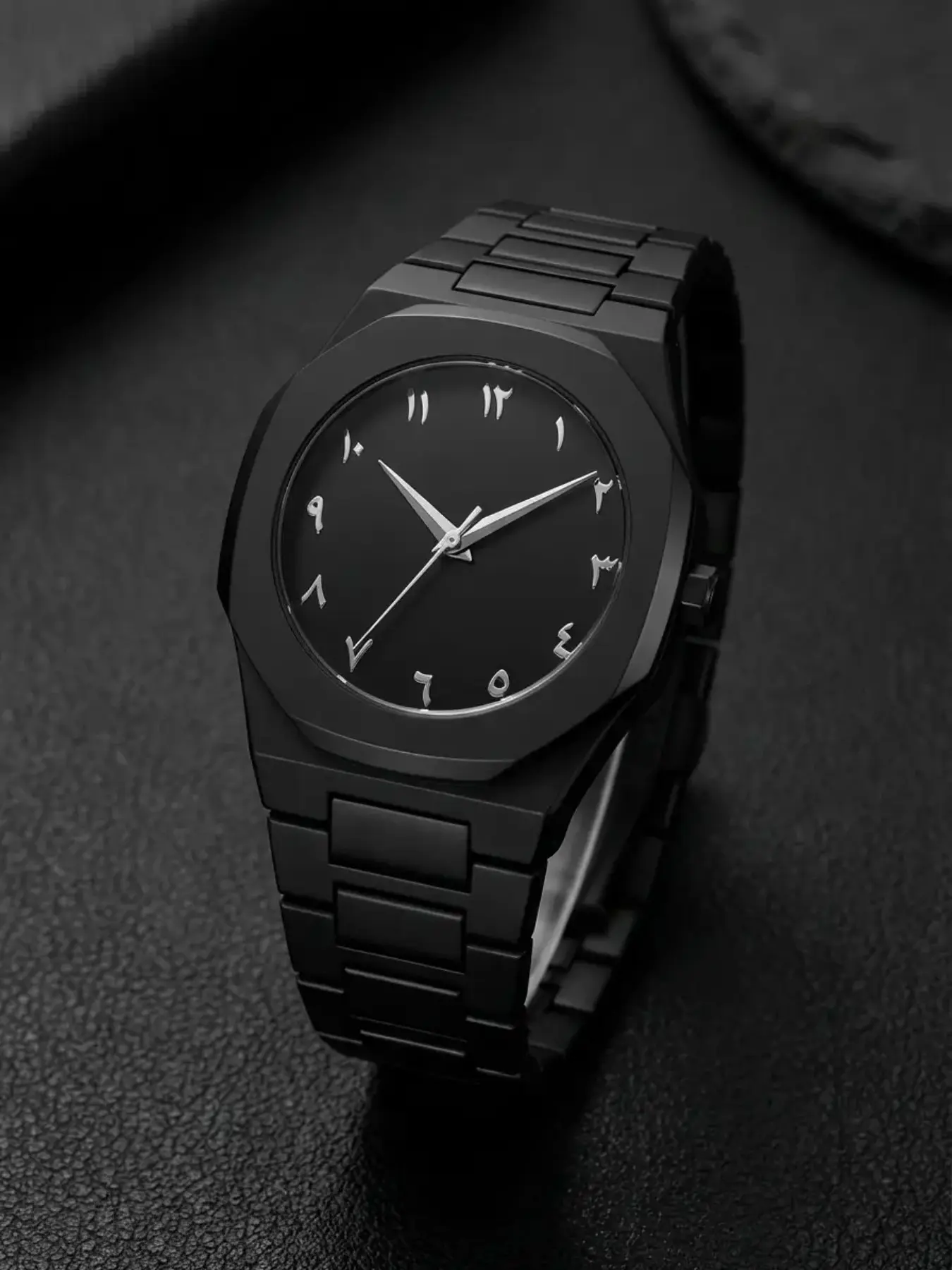 Luxury Business Men's Watch, Octagonal Case, Analog Face, Quartz Movement, Solid Pattern, Alloy Material, All-Season Wear, Quartz Analog Wristwatch, Business Quartz Watches