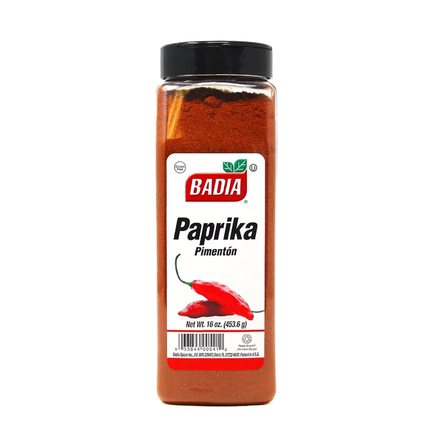 Badia Paprika, 16 oz - All-Natural, Gluten-Free Mild Sweet Flavor Spice for Barbecue, Rice, Seafood, Suitable for Home Cooking, Garnishing & Seasoning