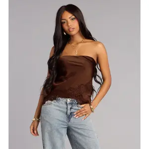 Silky Shine Satin Tube Top