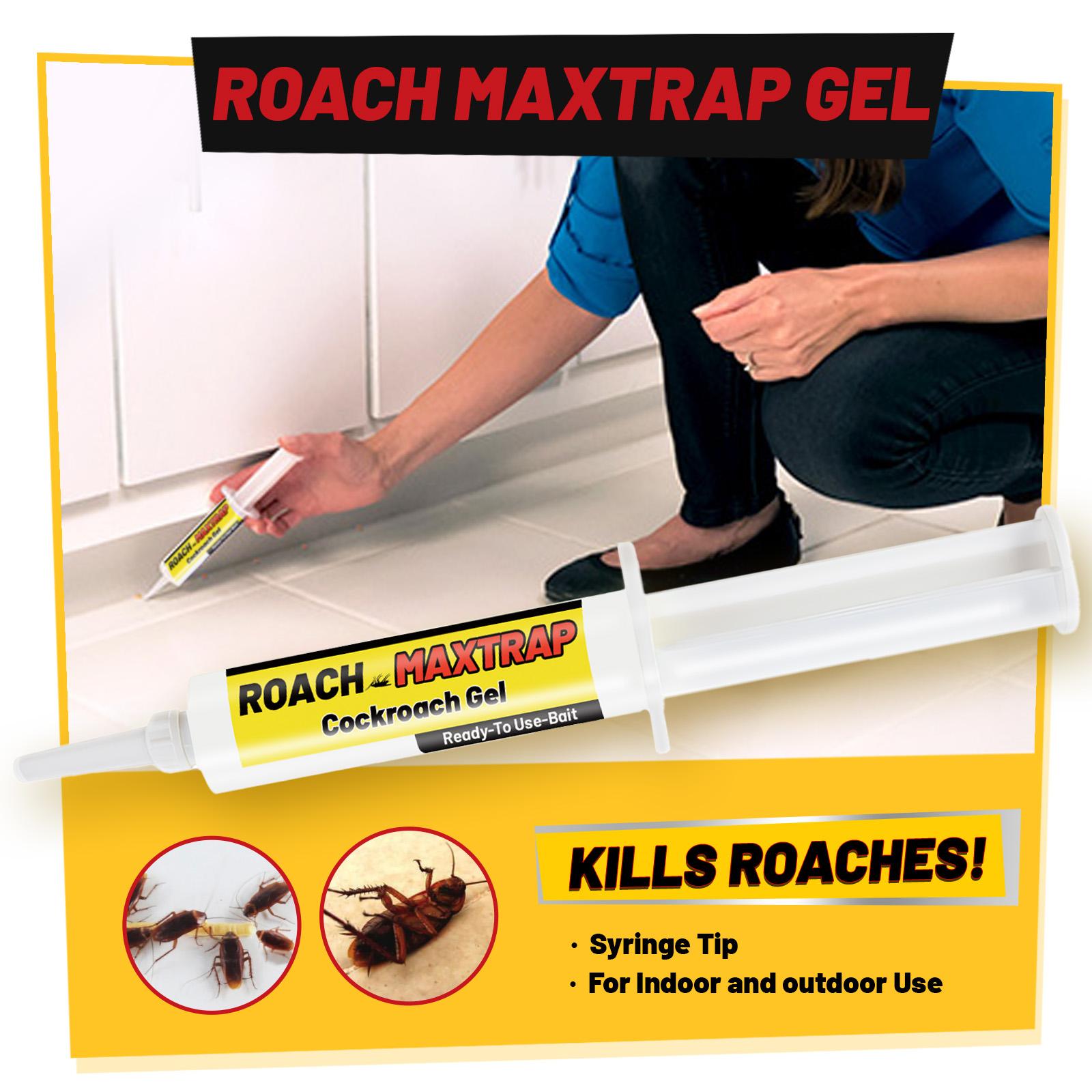 Indoor Cockroach Killer Gel — Insecticide for German cockroaches and pest control — Suitable for indoor and outdoor use — Roach Killing Gel (2-Pack Syringes), effective against American, German, and other common roaches — Pet-friendly