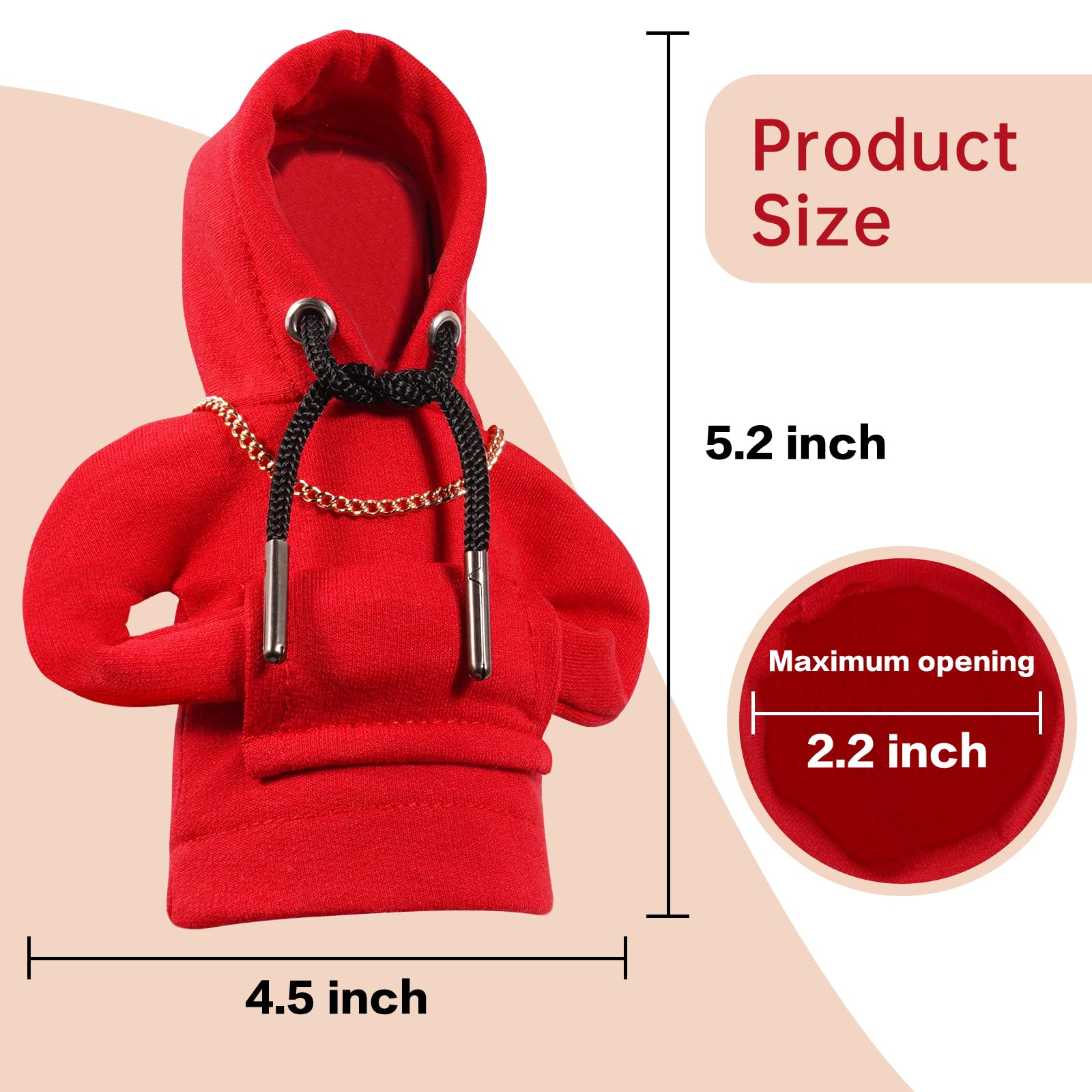 DIBMS Car Shift Hoodie, Funny Mini Hoodie Car Decoration, Fun Car Interior Decorations, Universal Shift Handle Cover, Car Interior Gifts, Car gear shift cover for women