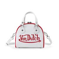 White and Red Two-Tone Bowling Bag