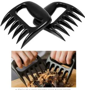 Creative Bear Claw Shredder for Barbecue BBQ - Black Kitchen Meat Processing Fork Non-Slip Durable Flexible Utensil 11.5x11x2.4cm