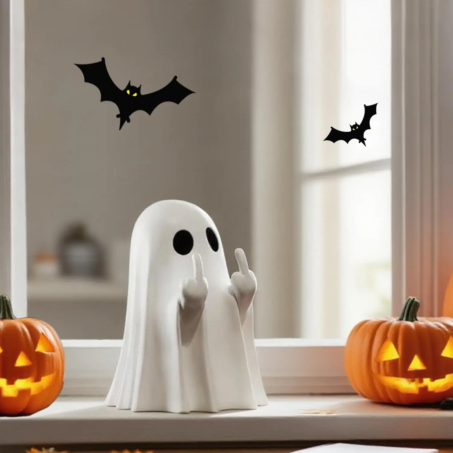 Cute Halloween Ghost Statue, Party Decoration Yard Ornament, Collectible Figurines, Desk Decor Bookshelf Small Figurine, Creative Home Garden Decor