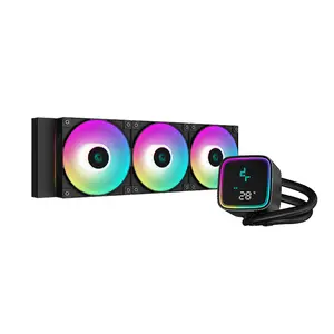 Triple Screen Portable IPS Monitor DeepCool LS720 SE 360mm Liquid Cooler for 4th Gen Dual-Chamber Pump 300w TDPAIO Anti-Leak Tech 5v-3pin for Computer Case rgb  cable