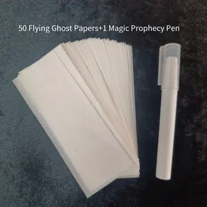 Magic Floating Ghost Paper Set, 50 Sheets + Prophecy Stick, Perfect for Halloween Pranks & Magic Tricks, Ideal for Short Video Performances, Pen