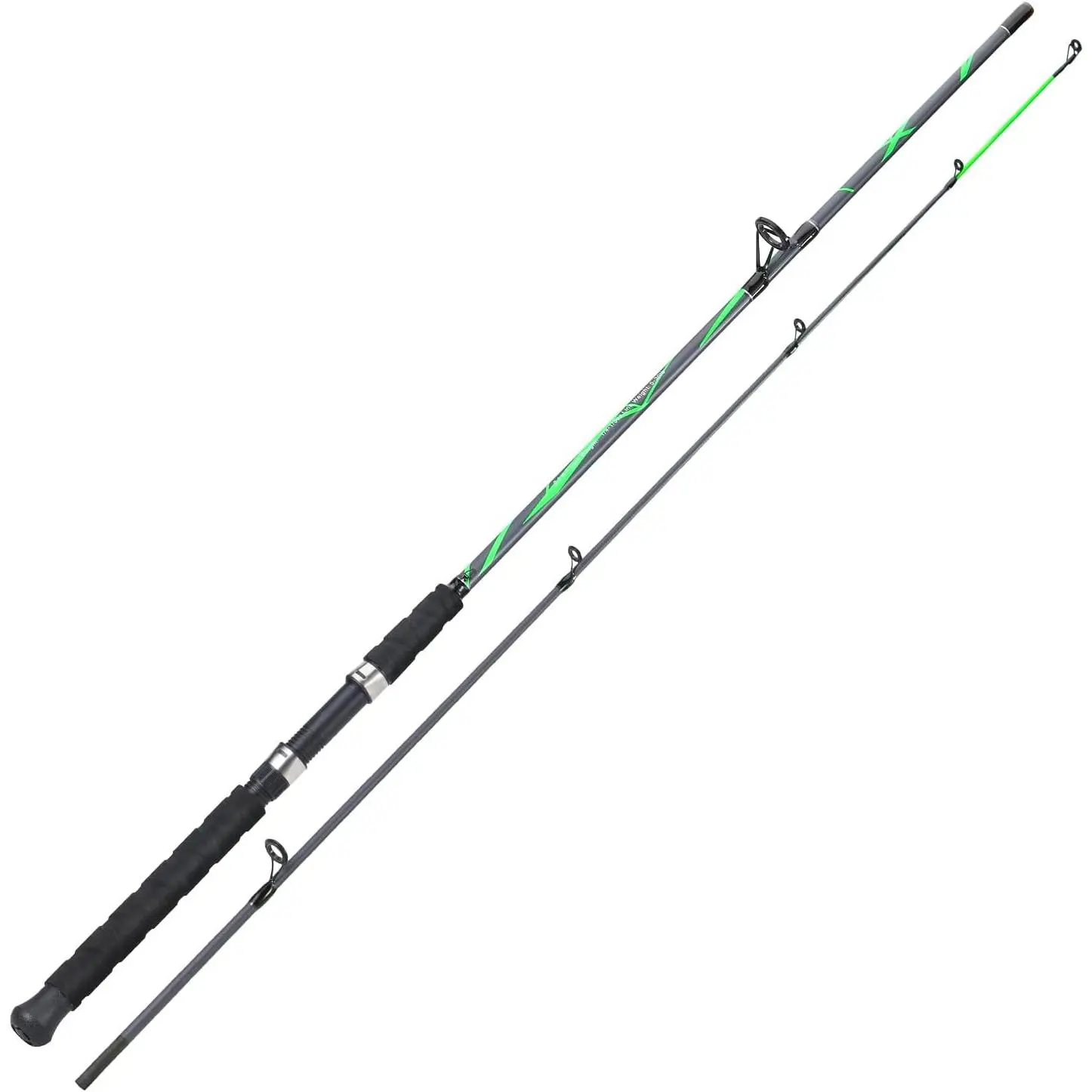 HahZen SPORT 7ft Fixed Length Carbon&Glass Composite Spinning Rod, Stainless Guides Sporting Gear for Catfish, 7 Feet Long