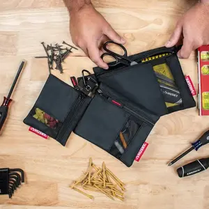 Assorted Size Parts Organizer Pouch Bag Set with Durable Zipper and Multiple Pockets for Easy Storage Tool Bags