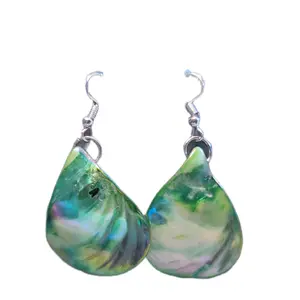 Abalone Earrings on Hooks - Elegant Jewelry Accessory