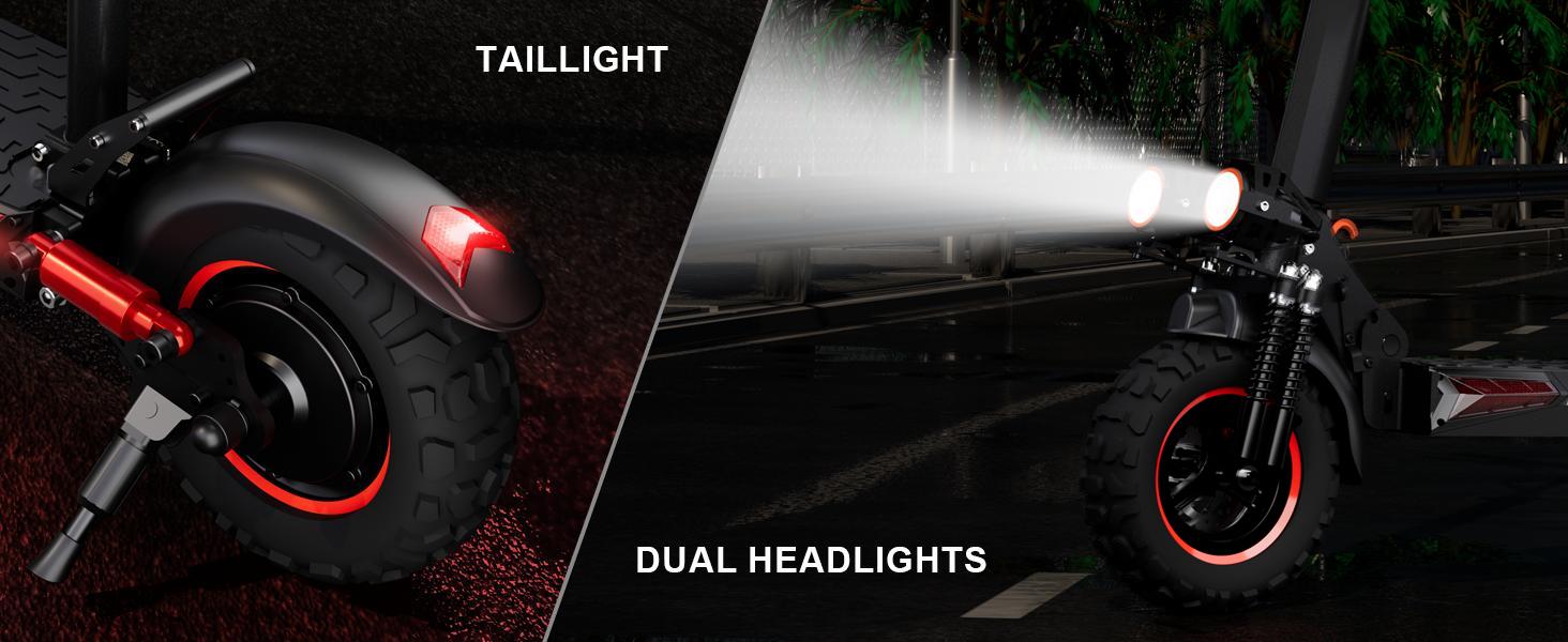 Electric scooter，34MPH，1200Wmaximum motor，34 miles of range，11-inch pneumatic tires,double suspension, maximum load capacity 330 pounds,adult commuting electric scooter Portable Folding