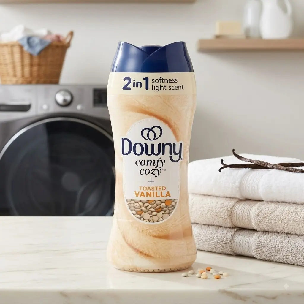 Downy Blends Laundry Scent Booster Beads, Toasted Vanilla Scent, 13 Oz, In-Wash Fabric Softener Beads, Laundry Freshener for Clothes