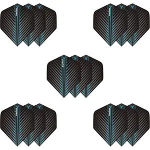 Extra Thick Standard Dart Flights 5 Sets (15 Dart Flights) 5 Colors Dart Accessories Dart Flight Sets for Soft Darts and Steel Darts