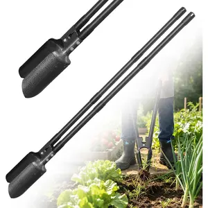 Hole Digger, Fence  Puller Shovels for Digging Hole Digger for ,57 Inch Grey Heavy Duty Metal Digging Tools for Transplant Camping Gardening