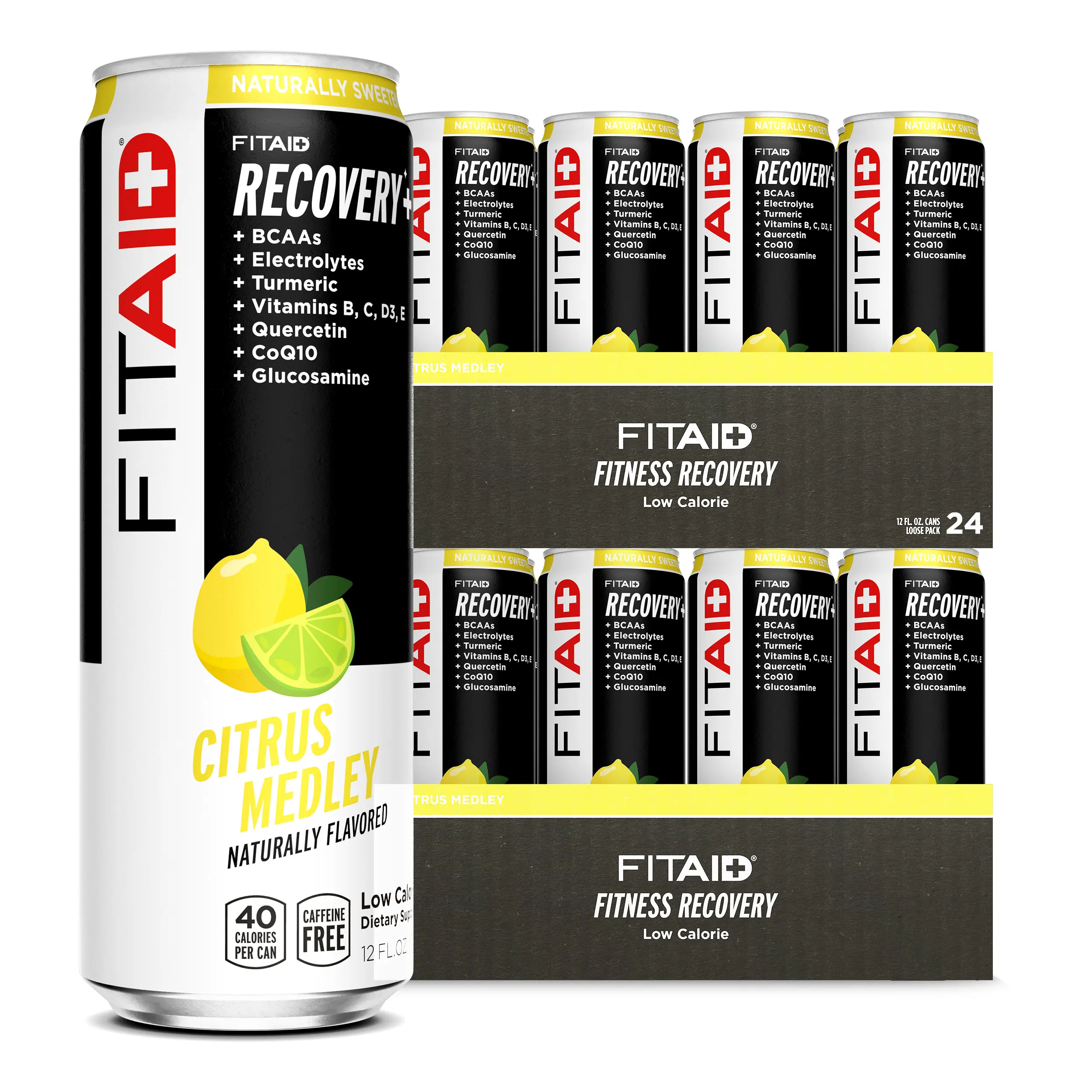 FITAID Clean Sport Recovery Drink, Citrus Medley, BCAAs, Glucosamine, Electrolytes, Omega-3s, Paleo, Vegan & Gluten-Free, No Sucralose