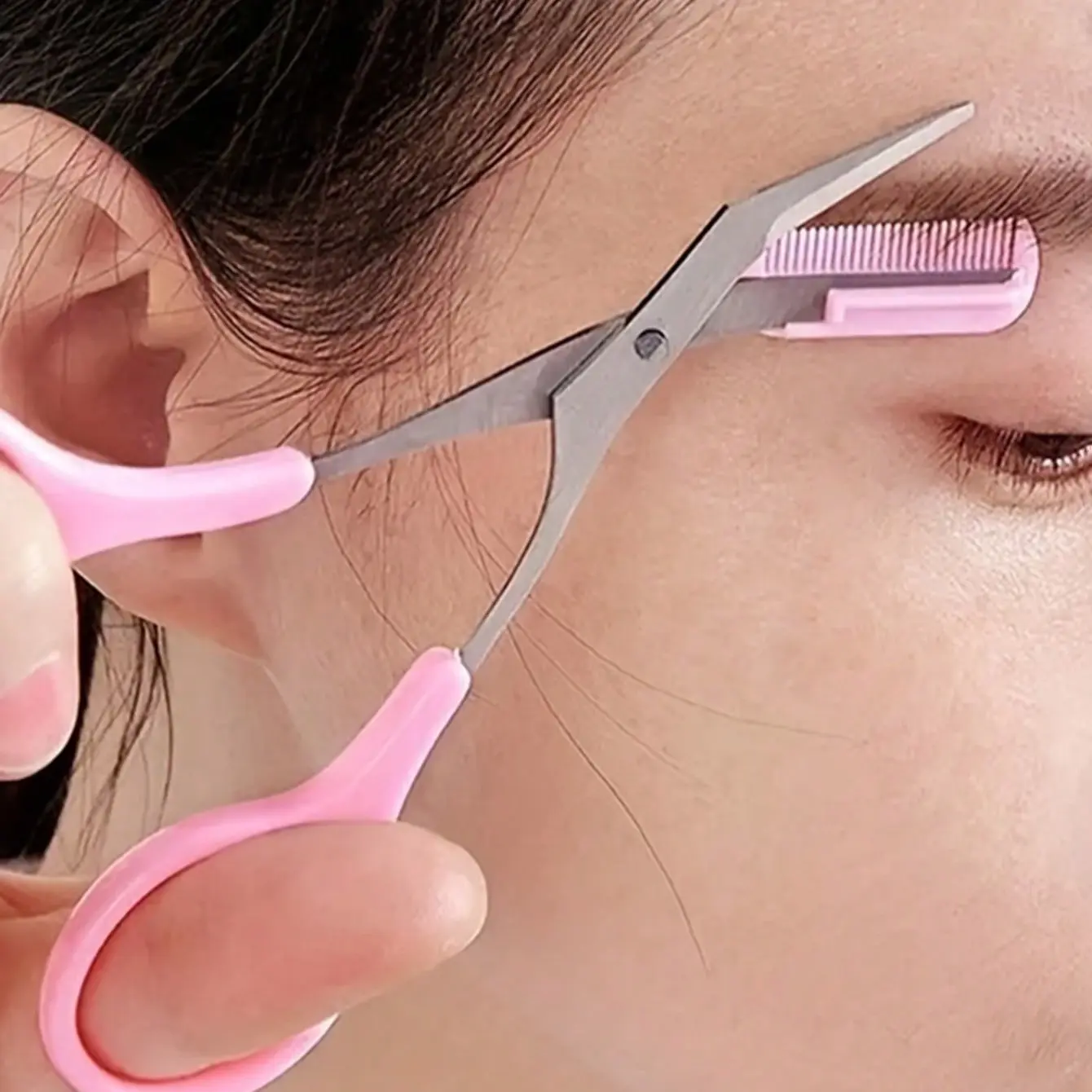 Eyebrow Trimmer with Comb, Personal Makeup Eyebrow Groomer, Safe Beginner Eyebrow Trimmer for Women, Professional Men's Eyebrow Trimmer, Makeup Tools