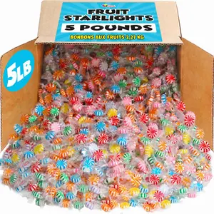 Fruit Flavored Starlights Candies - 5 Pounds - Assorted Flavors Hard Candy - Individually Wrapped Suckers - Colorful Treats for Candy Buffet, Offices