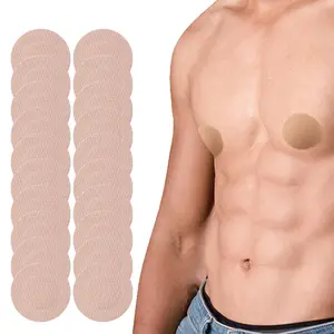 100Pcs Disposable Men's Nipple Covers, Invisible Ultra-Thin Nipple Pads Prevent Nipple Chafing & Protrusion, Breathable for Marathon, Running and Fitness Sports