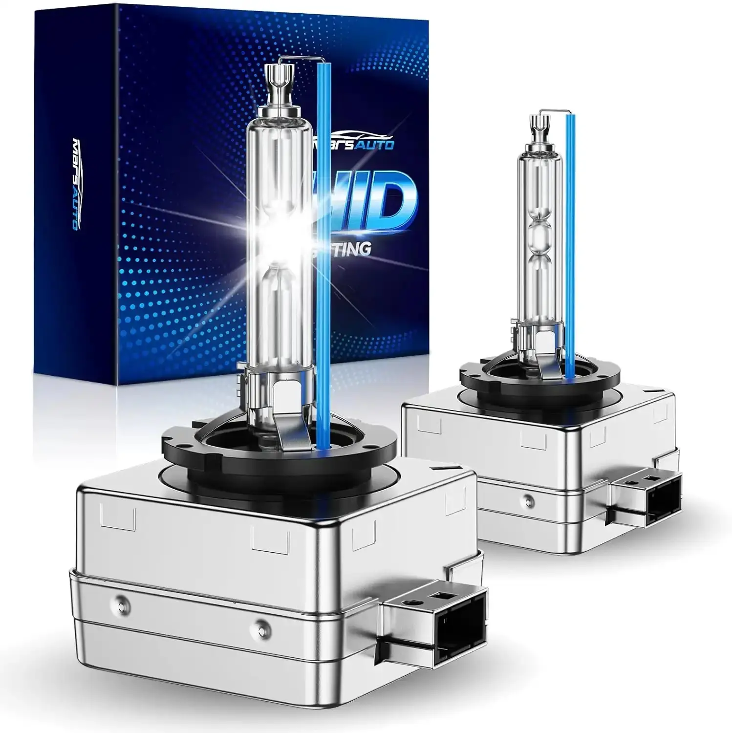 D1S HID Bulbs, 66144 66140 85140 85415 (85415C1) for HID Replace, 35W 6000K Cold White Xenon Bulb, Plug and Play, Pack of 2