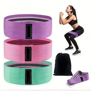 3pcs Fitness Resistance Bands, Non-Slip Elastic Tension Ropes, Suitable for Leg and Butt Lifting, Body Stretching, Physical Exercise, Yoga leg butt elastic workout band squat yoga stretch strap fabric loop exercise band booty pilate flexbands accessory