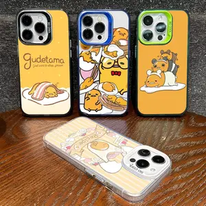Gudetama Phone Case for iphone 17 Air 16 15 14 13 11 12 Pro Max Xr X Xs 8 7 Plus Color Silver Cover