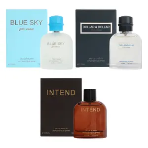 Bundle Perfumes Blue Sky , Dollar Dollar and Intend Eau de Toilette Spray Cologne for Men 110ml/3.8fl.oz. - Fragrance for Men