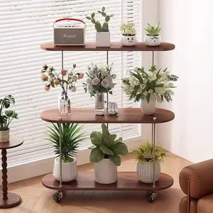 Eden Tiered Rolling Plant Stand | 3-Tier Multi-Functional Display Cart