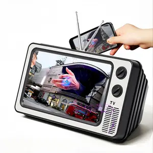12'' Screen Magnifier for Cell Phone, Retro TV Amplifier 3D HD, Mobile Phone Screen Enlarger for Movies Videos Games, Foldable Silver Color, Cell Phone Holder