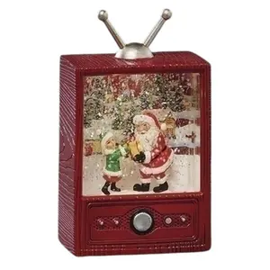 5" TV Santa Giving Gift Water Lantern