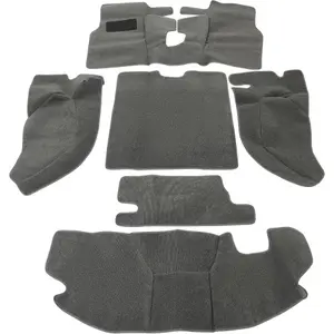 6Pcs Full Set Carpet Kit Compatible with 1997-2006 Jeep Wrangler TJ Interior Floor Rug Mat Carpet Pad Grey