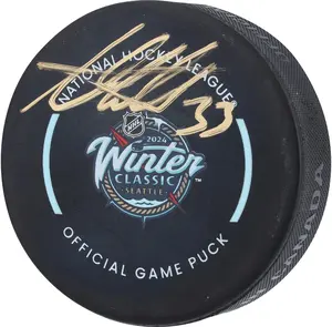 Adin Hill Vegas Golden Knights Autographed 2024 Winter Classic Official Game Puck - Fanatics Authentic Certified