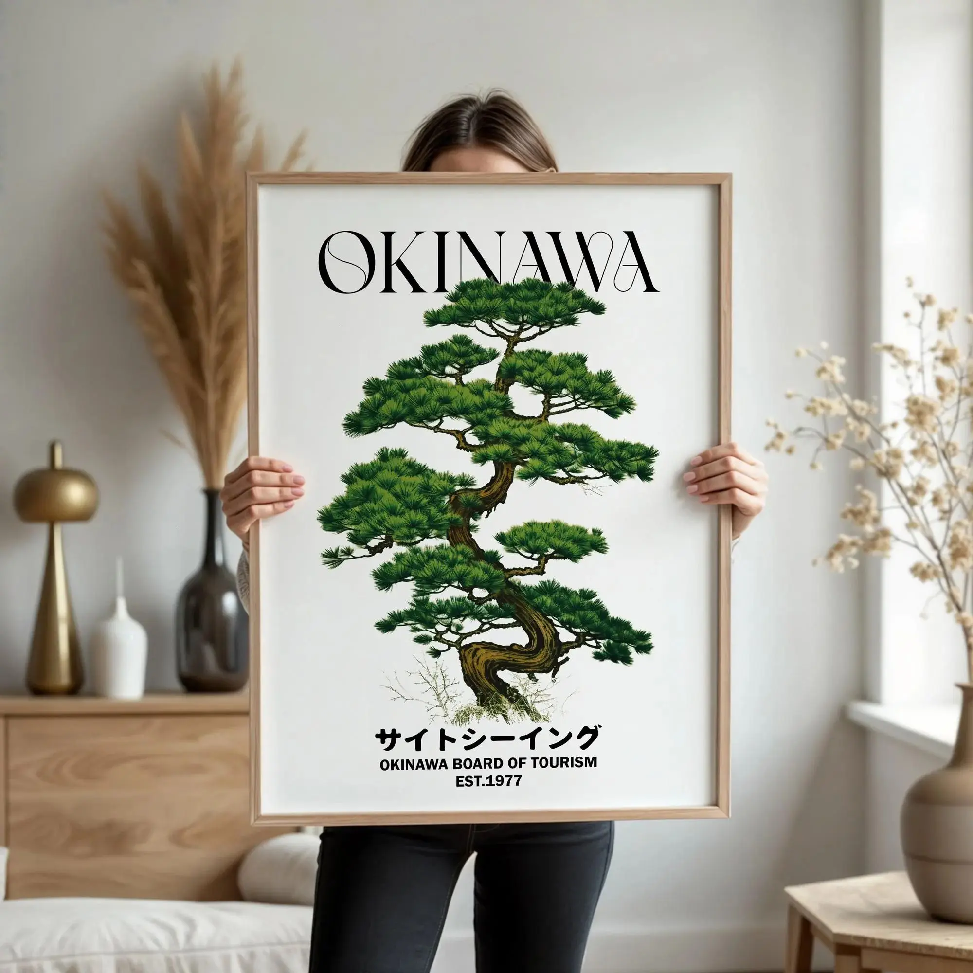 [SALE UP TO 30%] Okinawa Art Print, Japanese Travel Poster, Ryukyu Island Wall Art, Cape Hedo Illustration, Okinawa Main Island Poster, Gajumaru Trees Print