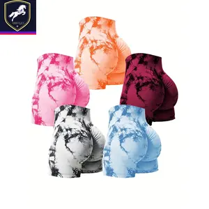 5 Piece Workout Shorts For Women, Scrunch Butt Lifting High Waisted Yoga Gym Seamless Booty Biker Shorts, Women's Activewear