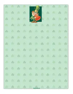 St. Patrick's Day Stationery - 8.5 x 11-60 St Patricks Day Letterhead Sheets - St Patty Day Letterhead