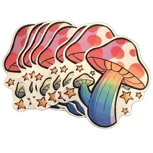 MushroomSoupCat Pride Mushroom Stickers Variety of Flags