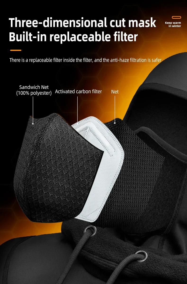 ROCKBROS Ski Balaclava Thermal Fleece Balaclava for Cold Weather Winter Men