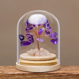 Natural Crystal Chip Tree – Handcrafted Crystal Tree Desktop Ornament, Money Tree Decoration, and a Perfect Gift Choice