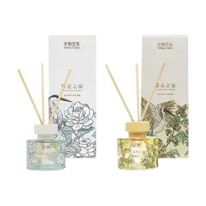 SONG CHAO 2-Bottle Set: "Garden Bloom" Series Flameless Reed Diffuser - Gardenia & Osmanthus Fragrance