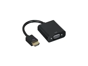 Nippon Labs HDMI to VGA Converter with Audio and Power, HDMI Male to VGA Female, Black Color Adapter 30HM-VGA201-BK